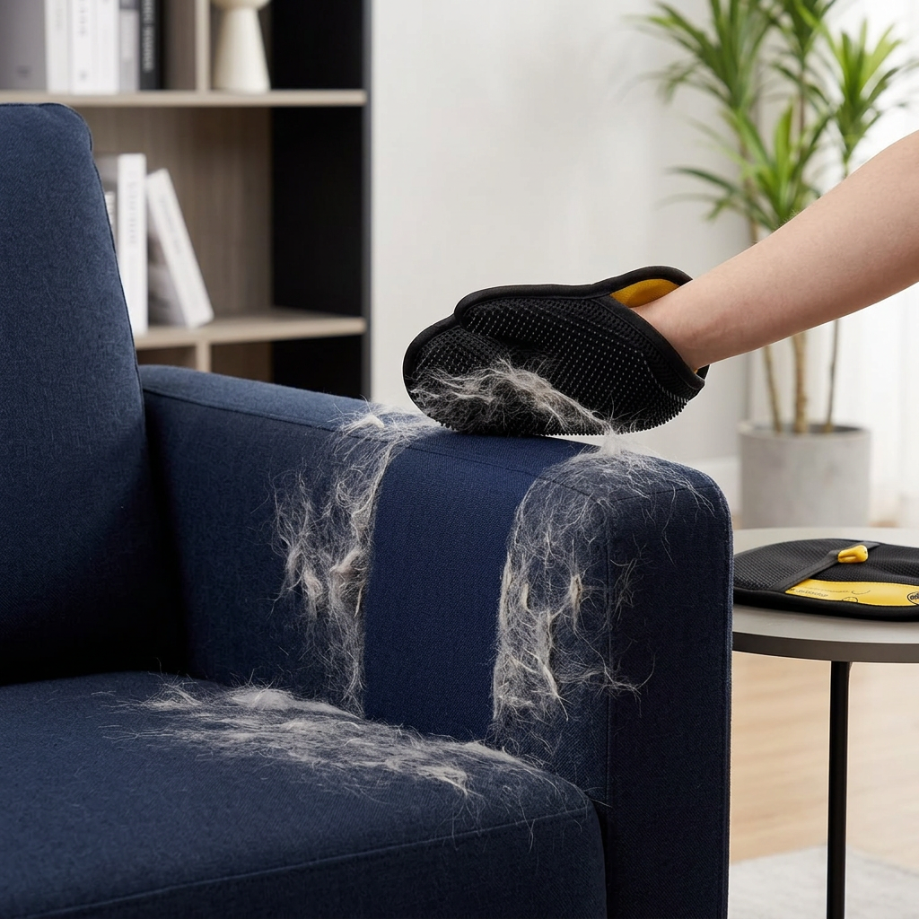 Pet Deshedding Glove — Dog and Cat Grooming Hair Remover