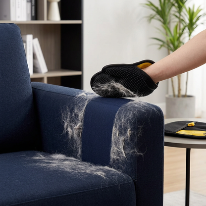 Pet Deshedding Glove — Dog and Cat Grooming Hair Remover