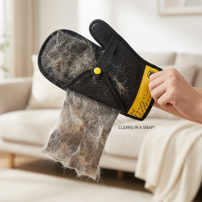 Pet Deshedding Glove — Dog and Cat Grooming Hair Remover