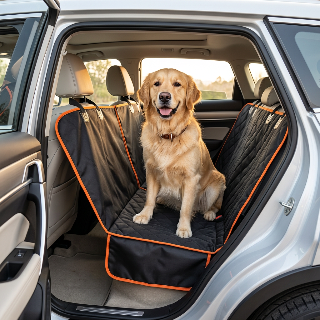 Dog Car Seat Cover Hammock — Waterproof Back Seat Protector
