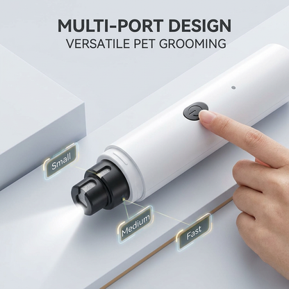 Quiet Dog Nail Grinder USB — Electric Nail File for Dogs and Cats