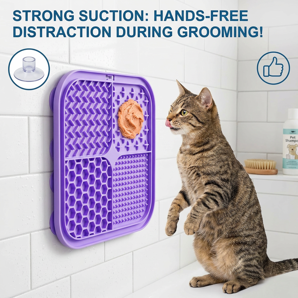 Silicone Lick Mat for Dogs — Slow Feeder Calming Mat