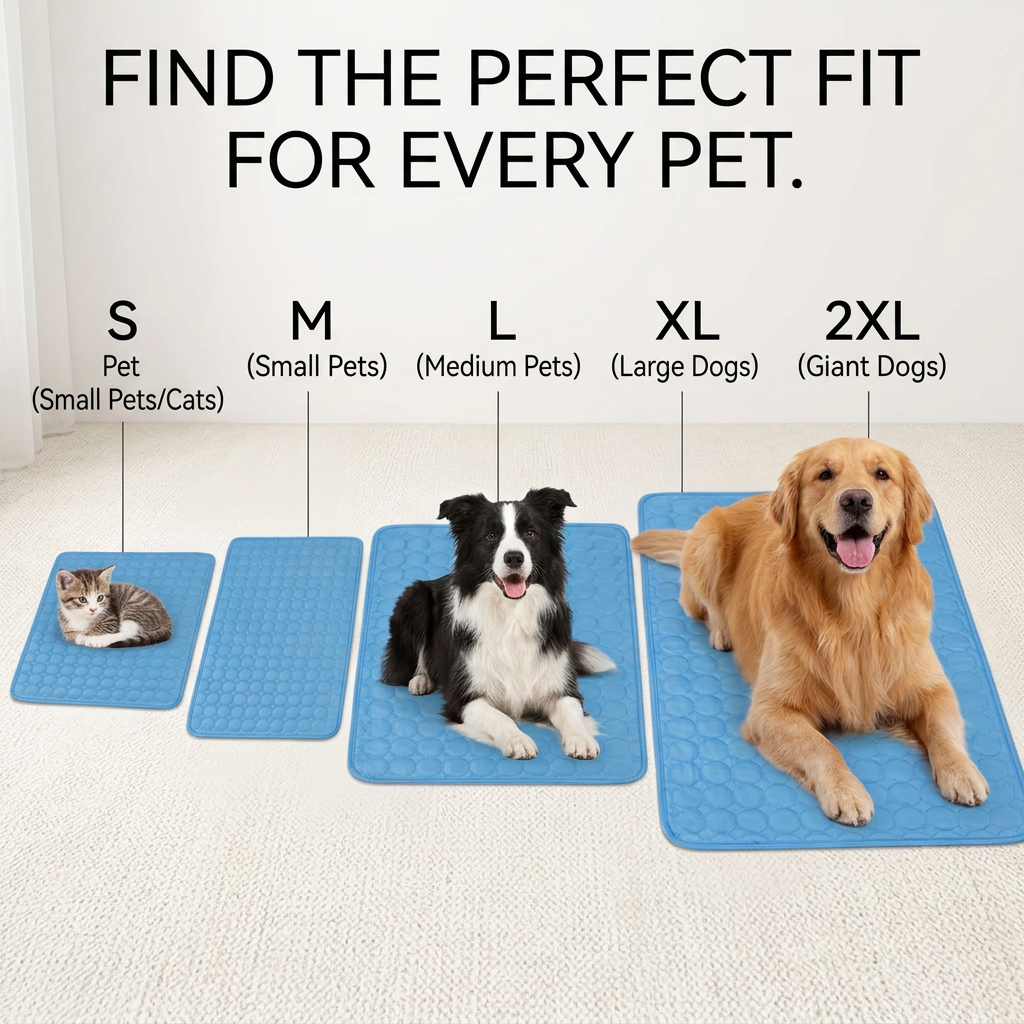 Self-Cooling Pet Mat — Pressure Activated Gel Cooling Pad