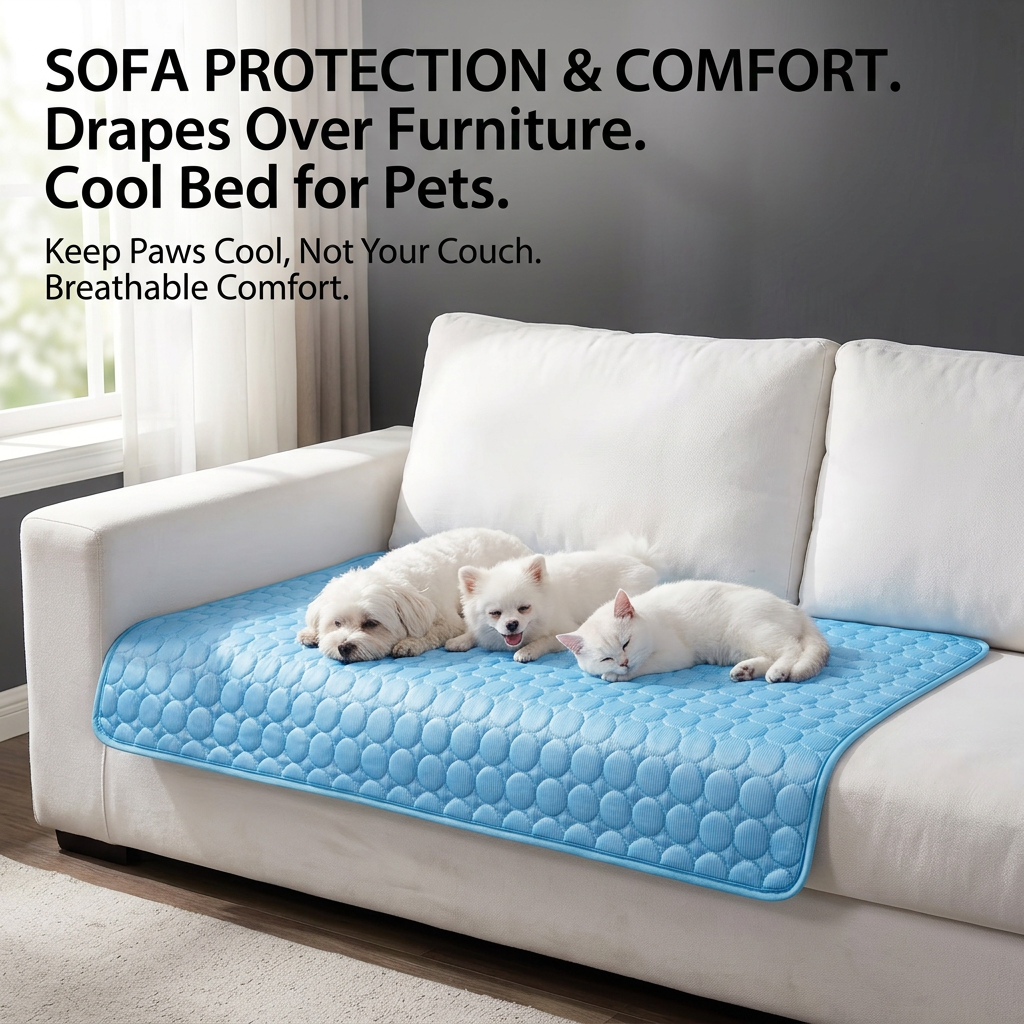 Self-Cooling Pet Mat — Pressure Activated Gel Cooling Pad